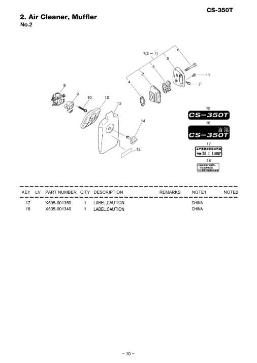Echo CS-350T IPL / Parts List source page 11