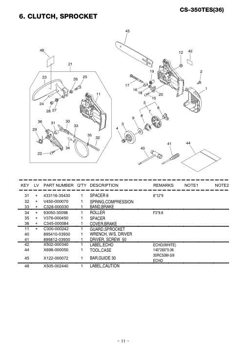 Echo CS-350TES IPL / Parts List source page 12