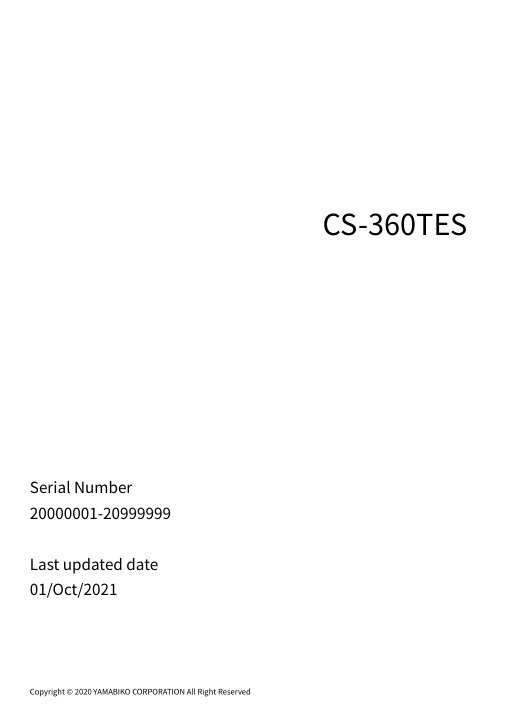 Echo CS-360TES IPL / Parts List