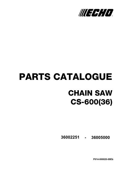 Echo CS-600 IPL / Parts List