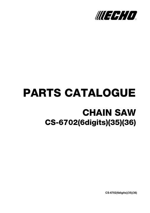 Echo CS-6702 IPL / Parts List