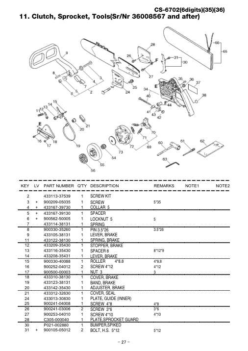 Echo CS-6702 IPL / Parts List source page 28