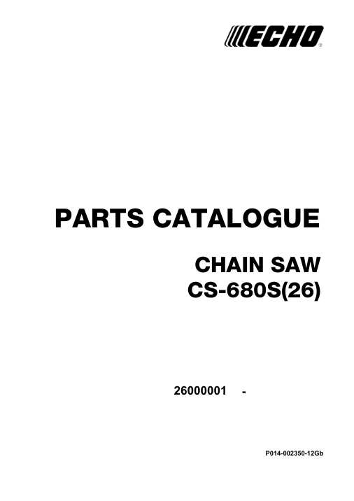 Echo CS-680S IPL / Parts List