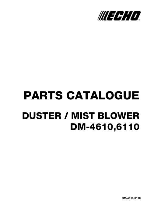 Echo DM-4610 IPL / Parts List