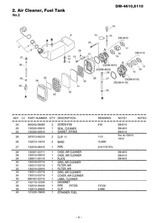 Echo DM-4610 IPL / Parts List source page 5