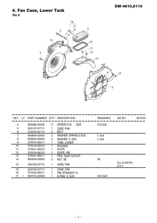 Echo DM-4610 IPL / Parts List source page 8