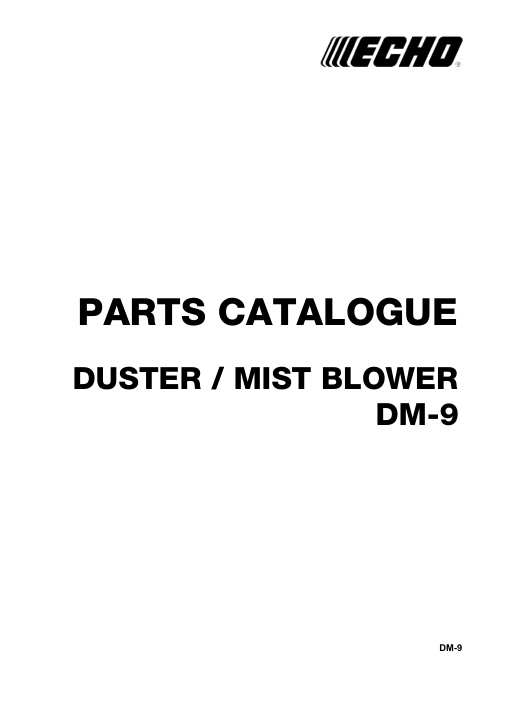 Echo DM-9 IPL / Parts List