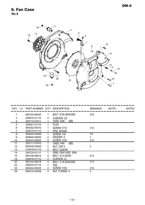 Echo DM-9 IPL / Parts List source page 11