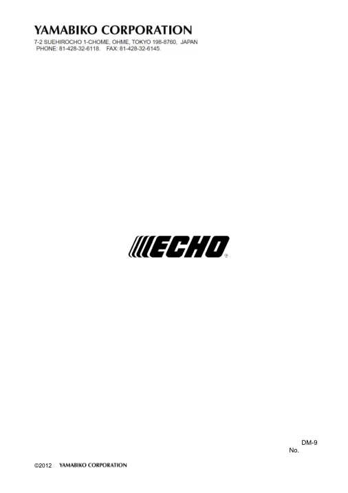 Echo DM-9 IPL / Parts List source page 23