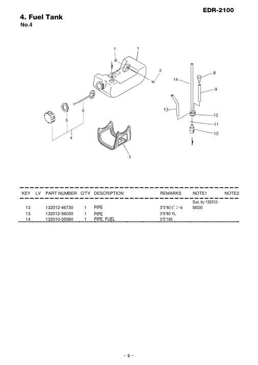 Echo EDR-2100 IPL / Parts List source page 10