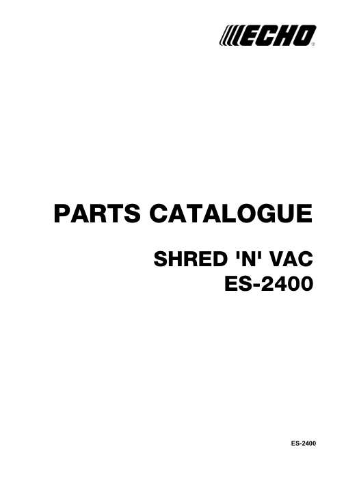 Echo ES-2400 IPL / Parts List