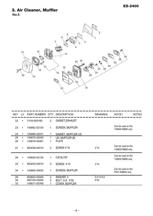 Echo ES-2400 IPL / Parts List source page 7