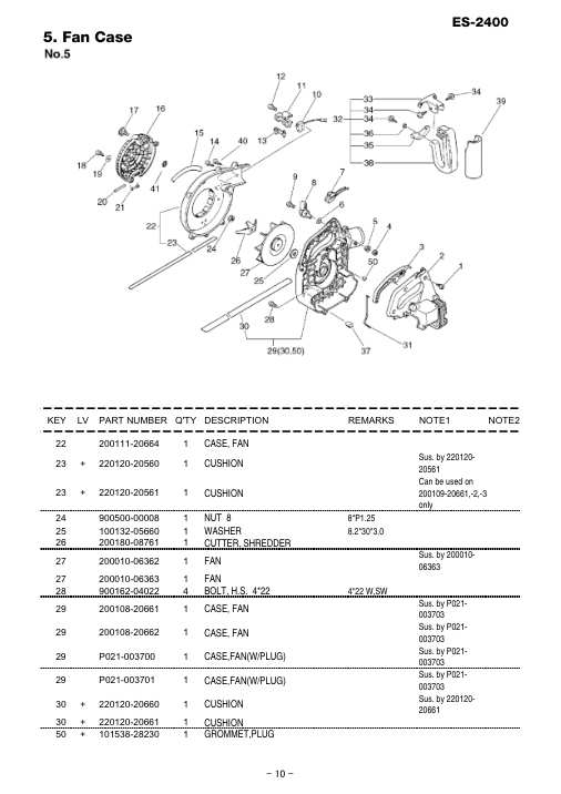 Echo ES-2400 IPL / Parts List source page 11