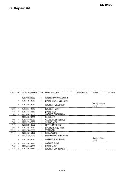 Echo ES-2400 IPL / Parts List source page 18