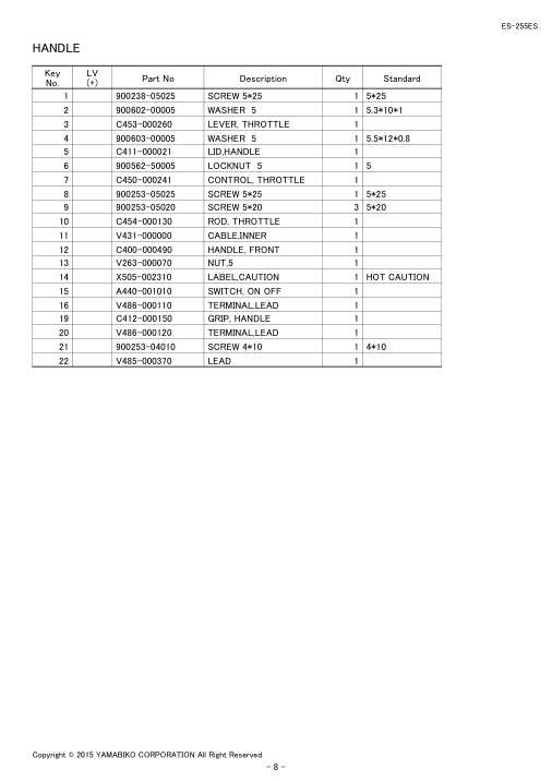 Echo ES-255ES IPL / Parts List source page 10