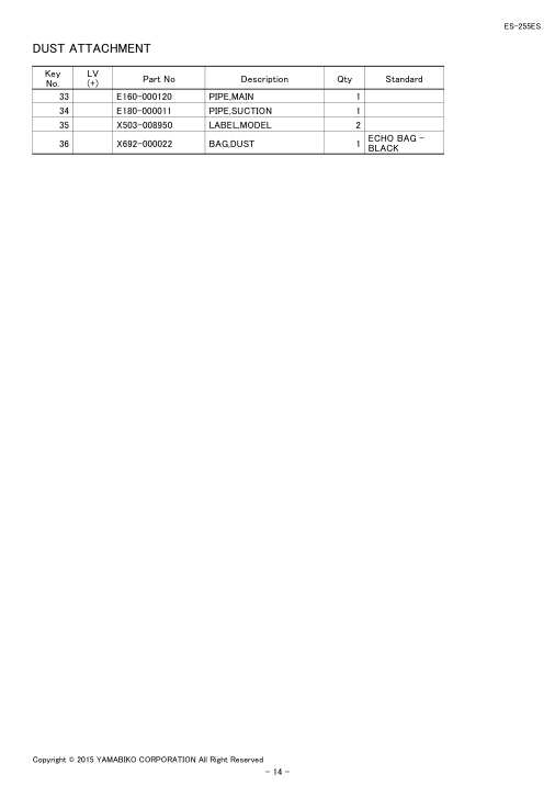 Echo ES-255ES IPL / Parts List source page 16