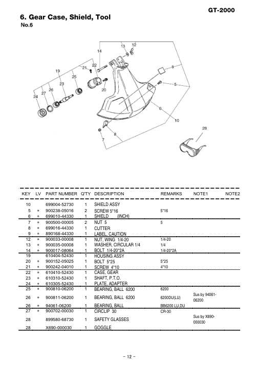 Echo GT-2000 IPL / Parts List source page 13