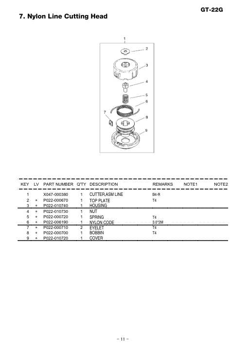 Echo GT-22G IPL / Parts List source page 12