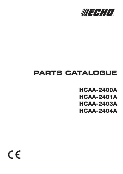 Echo HCAA-2400A IPL / Parts List