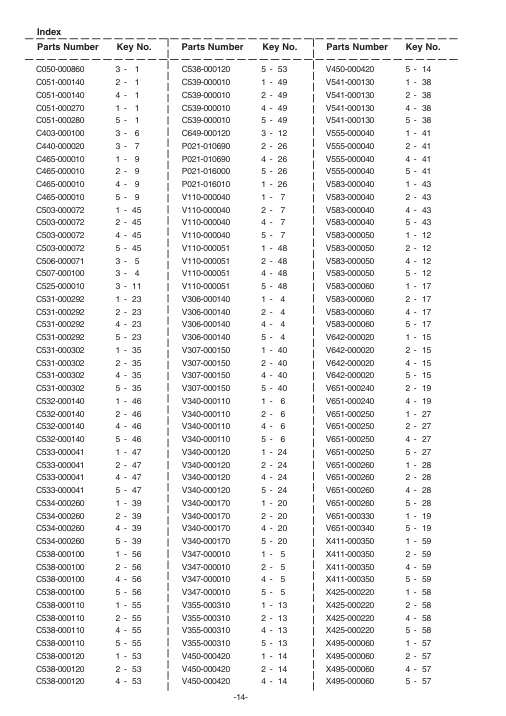 Echo HCAA-2400A IPL / Parts List source page 15