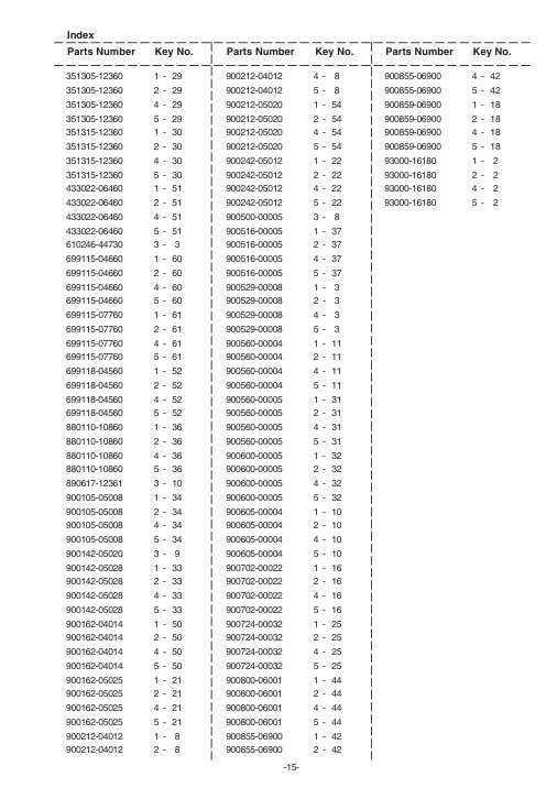 Echo HCAA-2400A IPL / Parts List source page 16