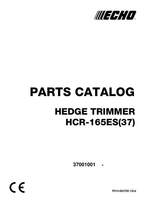 Echo HCR-165ES IPL / Parts List