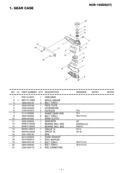 Echo HCR-165ES IPL / Parts List source page 2