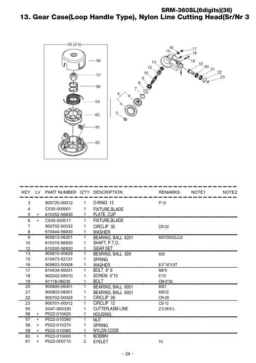 Echo SRM-360SL IPL / Parts List source page 45