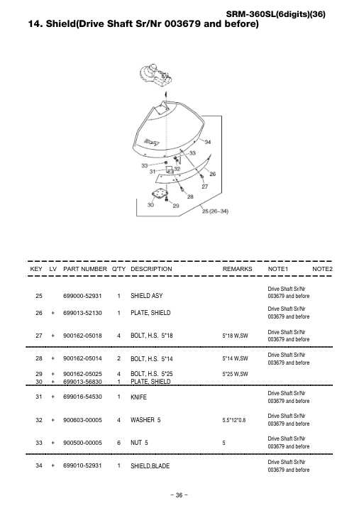 Echo SRM-360SL IPL / Parts List source page 49