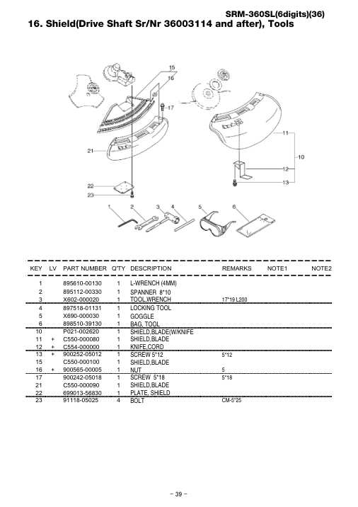 Echo SRM-360SL IPL / Parts List source page 52