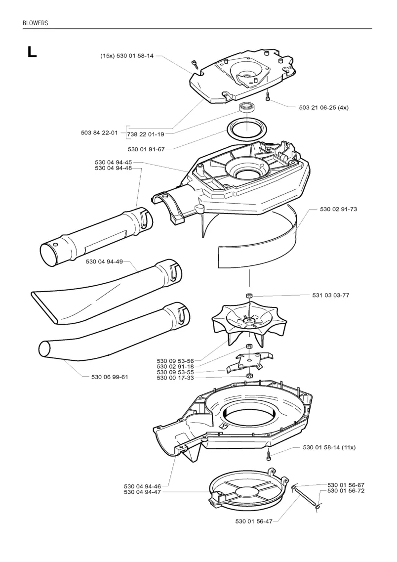 Husqvarna 225 HBV IPL BLOWERS