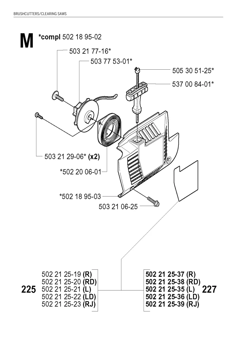 Husqvarna 225 RD IPL BRUSHCUTTERS/CLEARING SAWS
