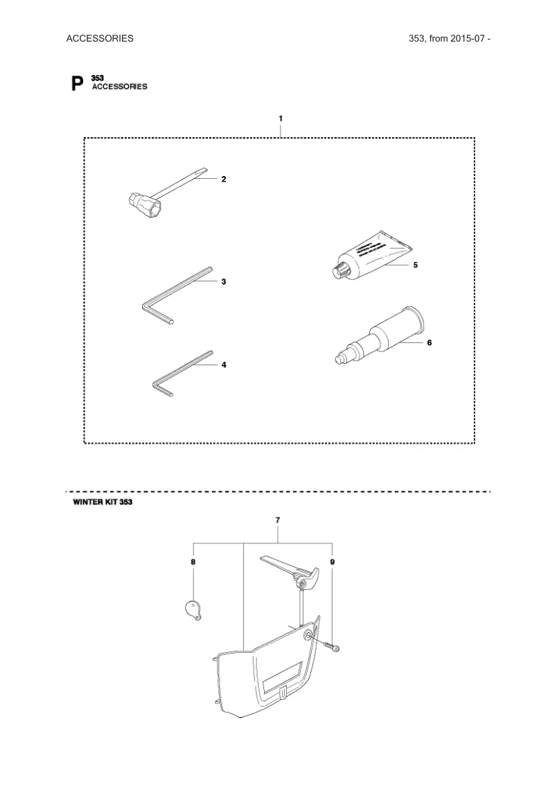 Husqvarna 353, from 2015-07 - IPL ACCESSORIES