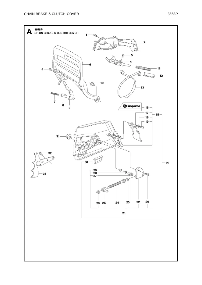 Husqvarna 365SP IPL CHAIN BRAKE & CLUTCH COVER
