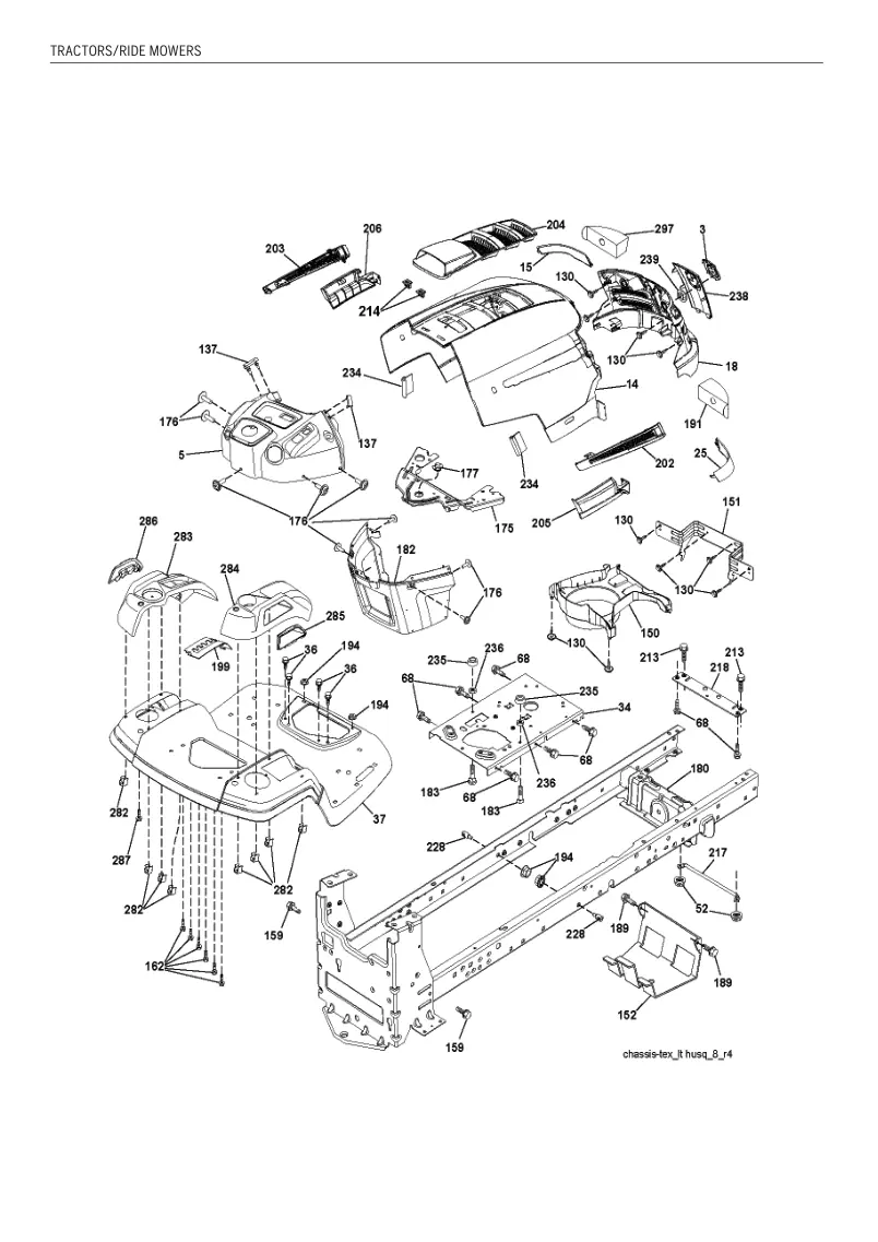 Husqvarna LTH2038 IPL TRACTORS/RIDE MOWERS