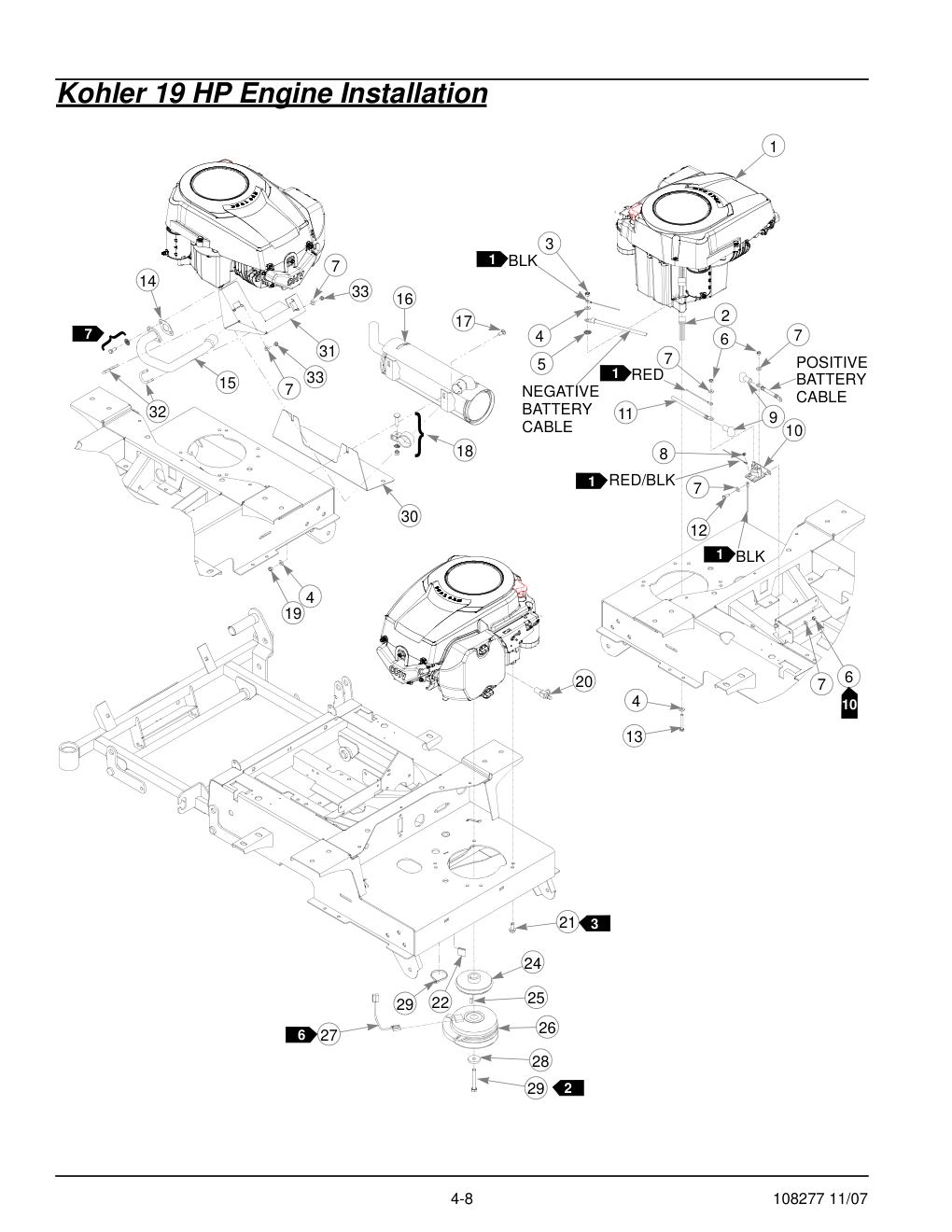 67062-2097 Parts Manual - 108277 - Kohler 19 HP Engine Installation diagram