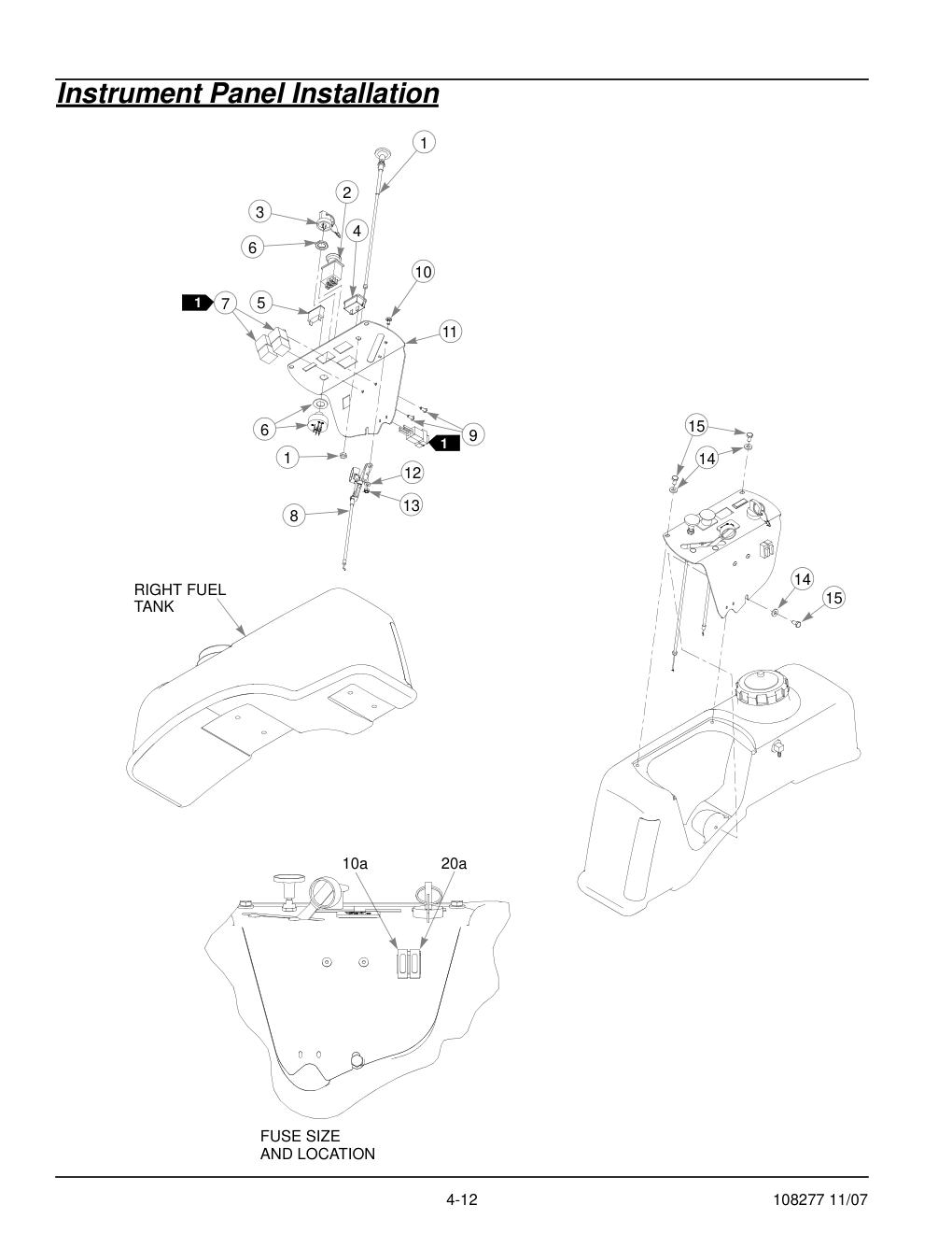 67062-2097 Parts Manual - 108277 - Instrument Panel Installation diagram