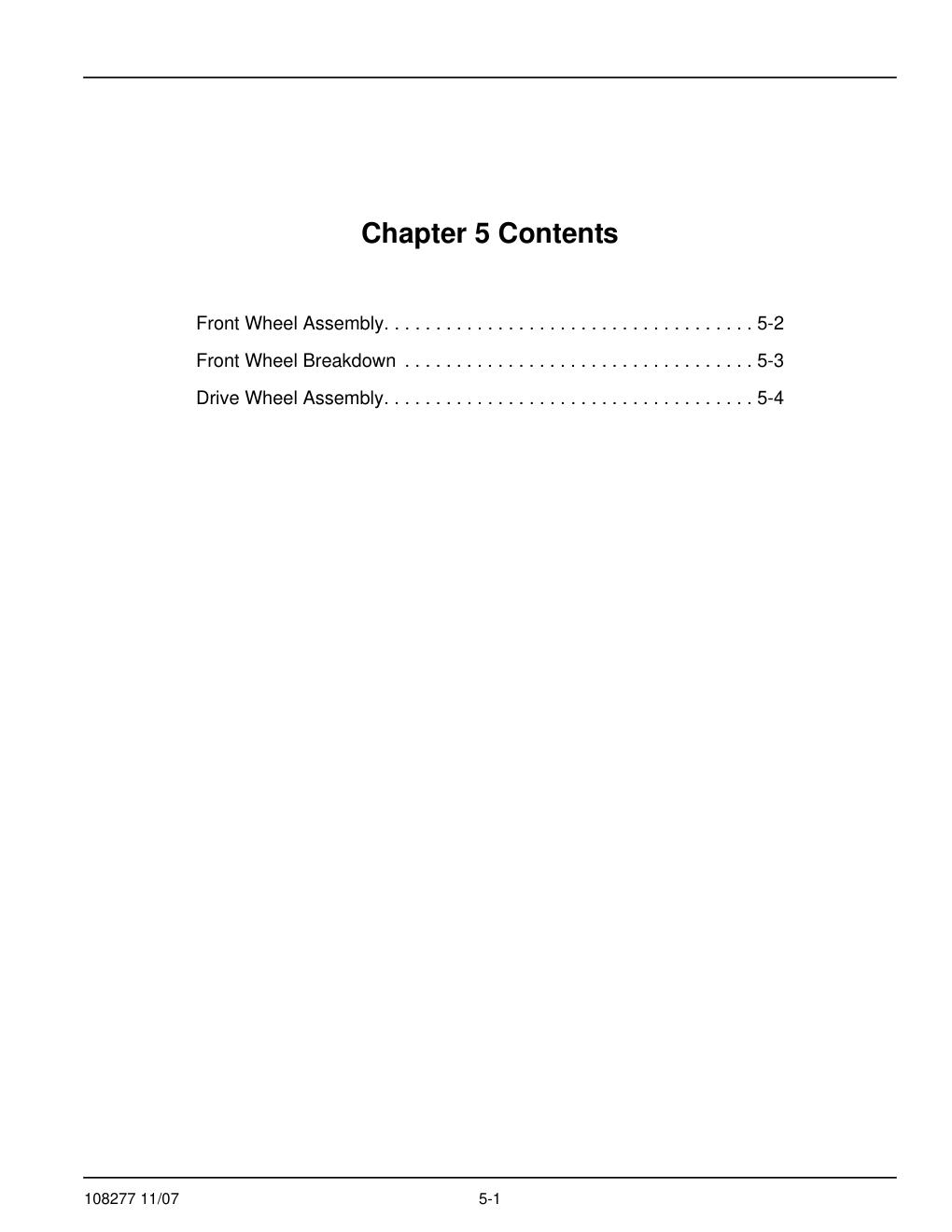 67062-2097 Parts Manual - 108277 - Front Wheel Assembly diagram