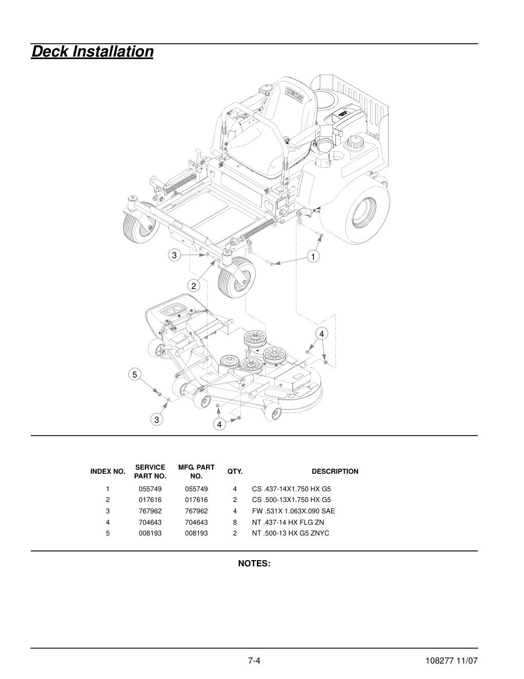 67062-2097 Parts Manual - 108277 - Deck Installation diagram