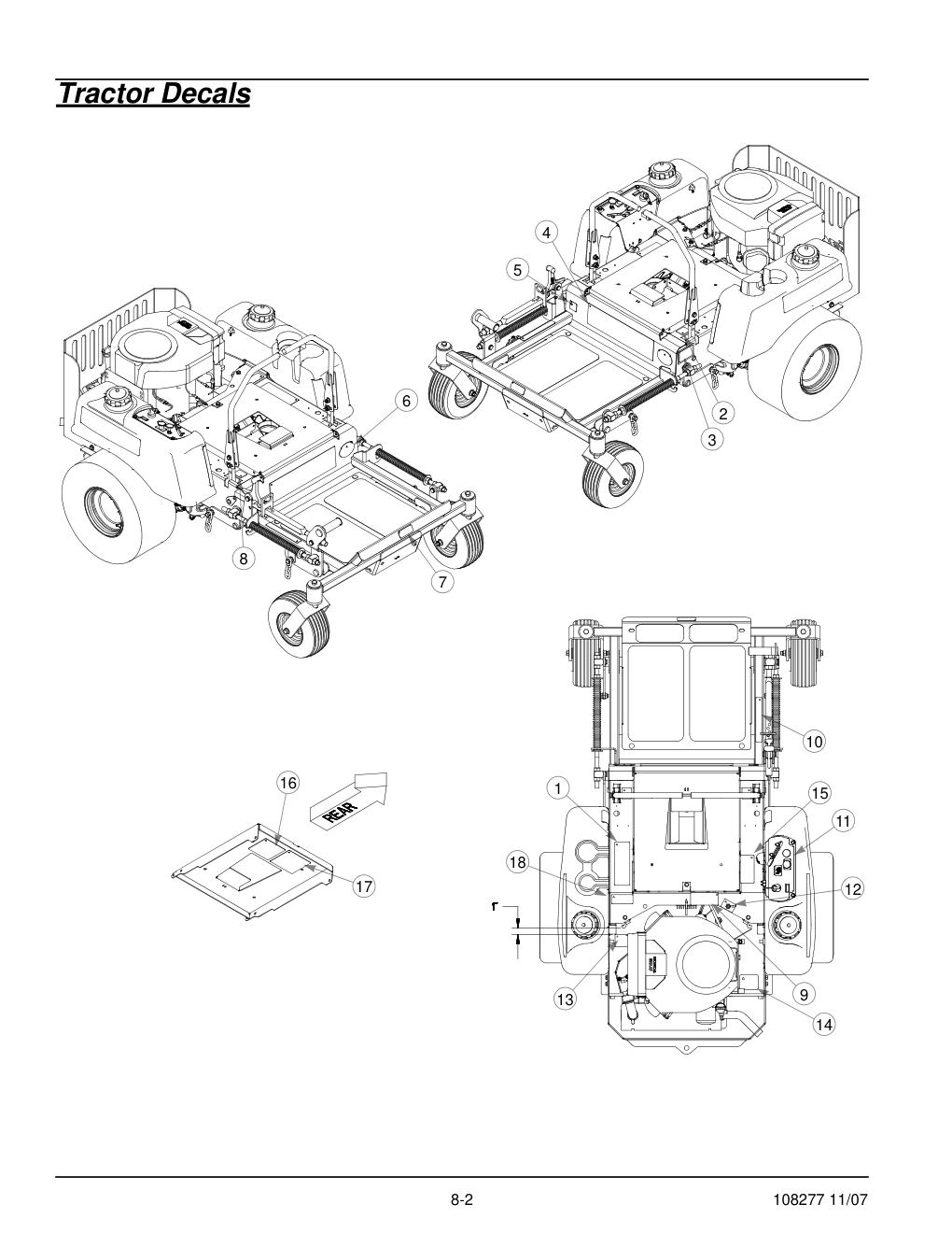 67062-2097 Parts Manual - 108277 - Tractor Decals diagram