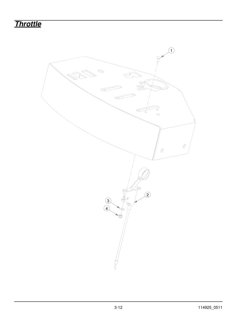 Hustler Trimstar Parts Manual - 930388 - Throttle diagram