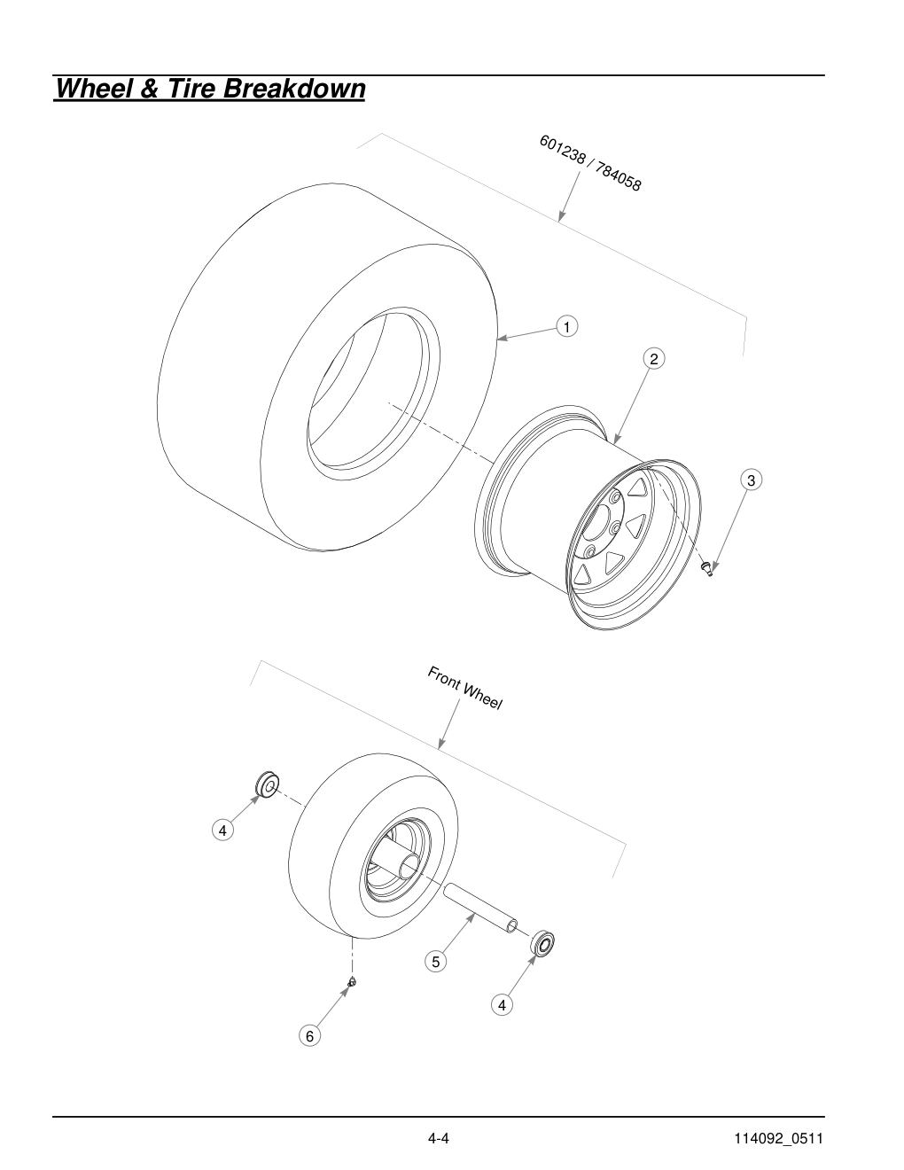 Hustler Super Z Parts Manual - 929927 - Wheel & Tire Breakdown diagram