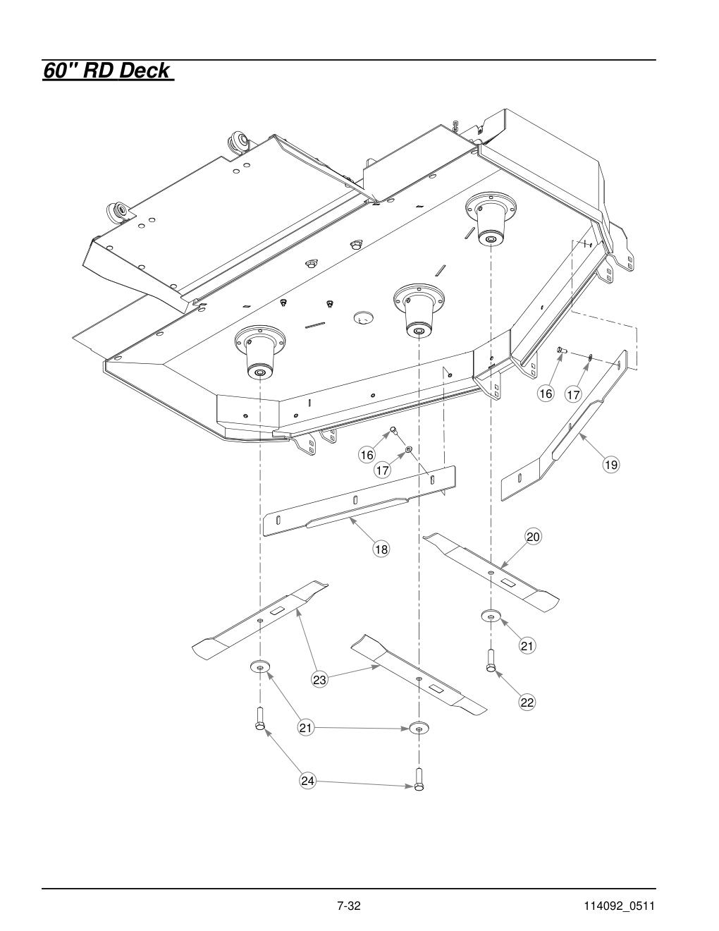 Hustler Super Z Parts Manual - 929927 - 60" RD Deck diagram