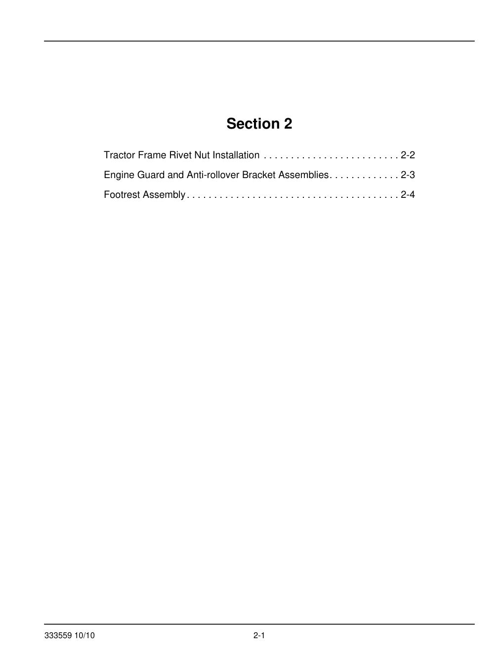 36" & 42" Decks Parts Manual - 333559 - Mower Frame Rivet Nut Installation diagram