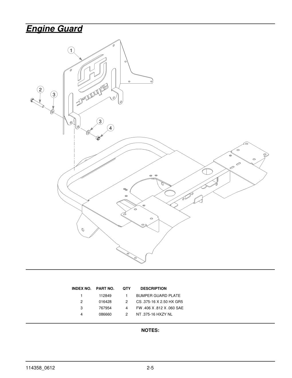 Hustler® Sport Parts Manual - 930198 - Engine Guard diagram