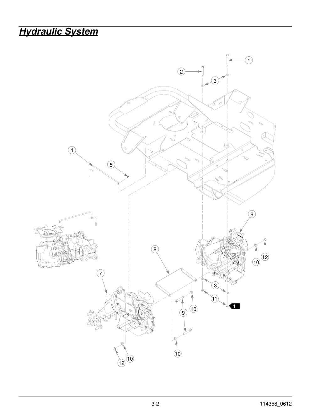 Hustler® Sport Parts Manual - 930198 - Hydraulic System diagram