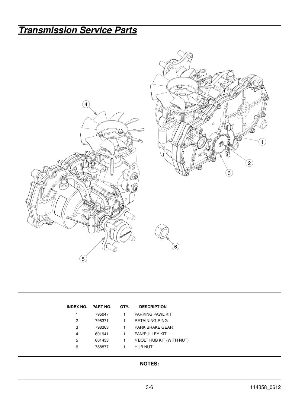 Hustler® Sport Parts Manual - 930198 - Transmission Service Parts diagram