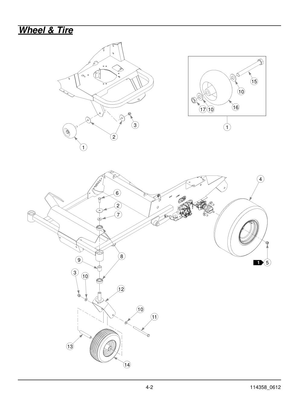 Hustler® Sport Parts Manual - 930198 - Wheel & Tire diagram