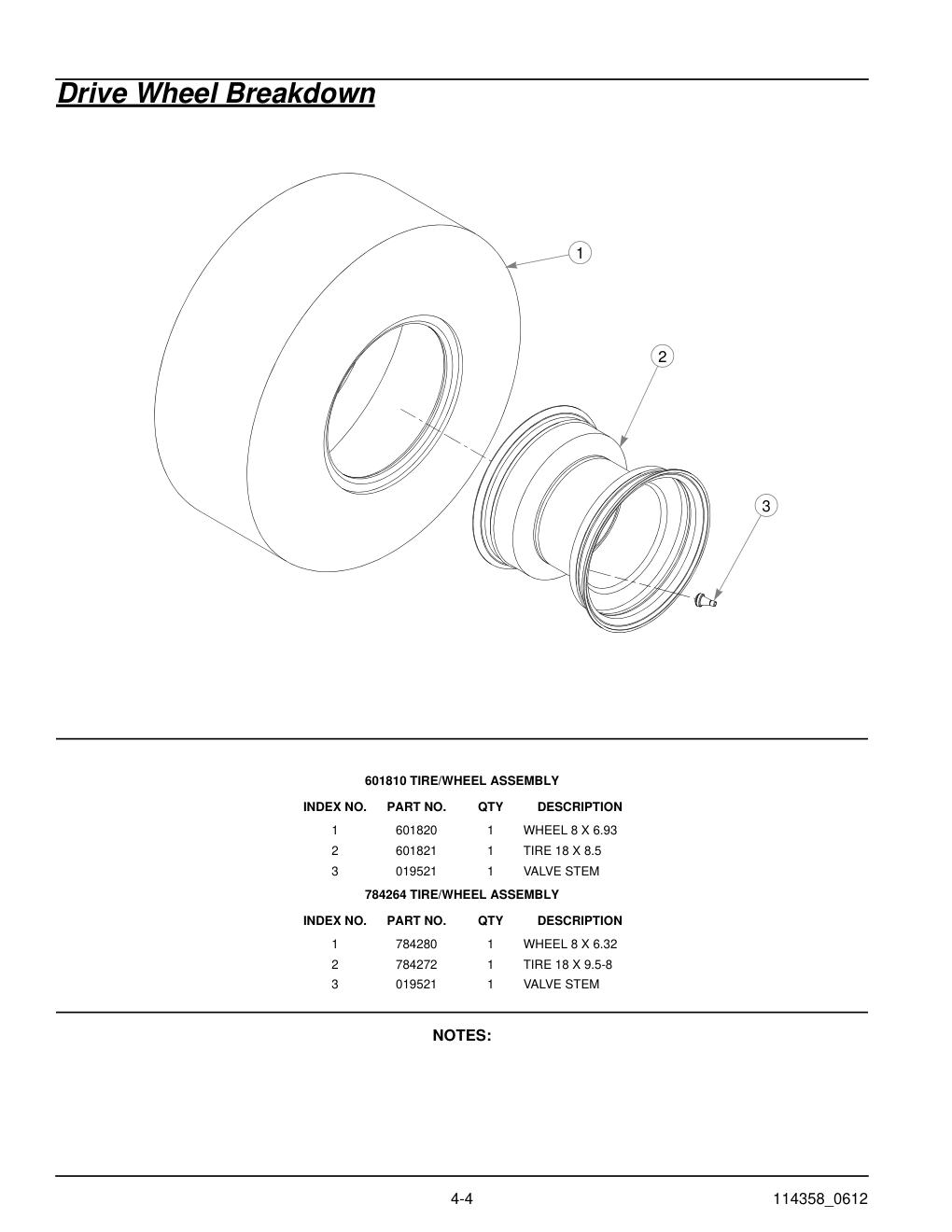 Hustler® Sport Parts Manual - 930198 - Drive Wheel Breakdown diagram