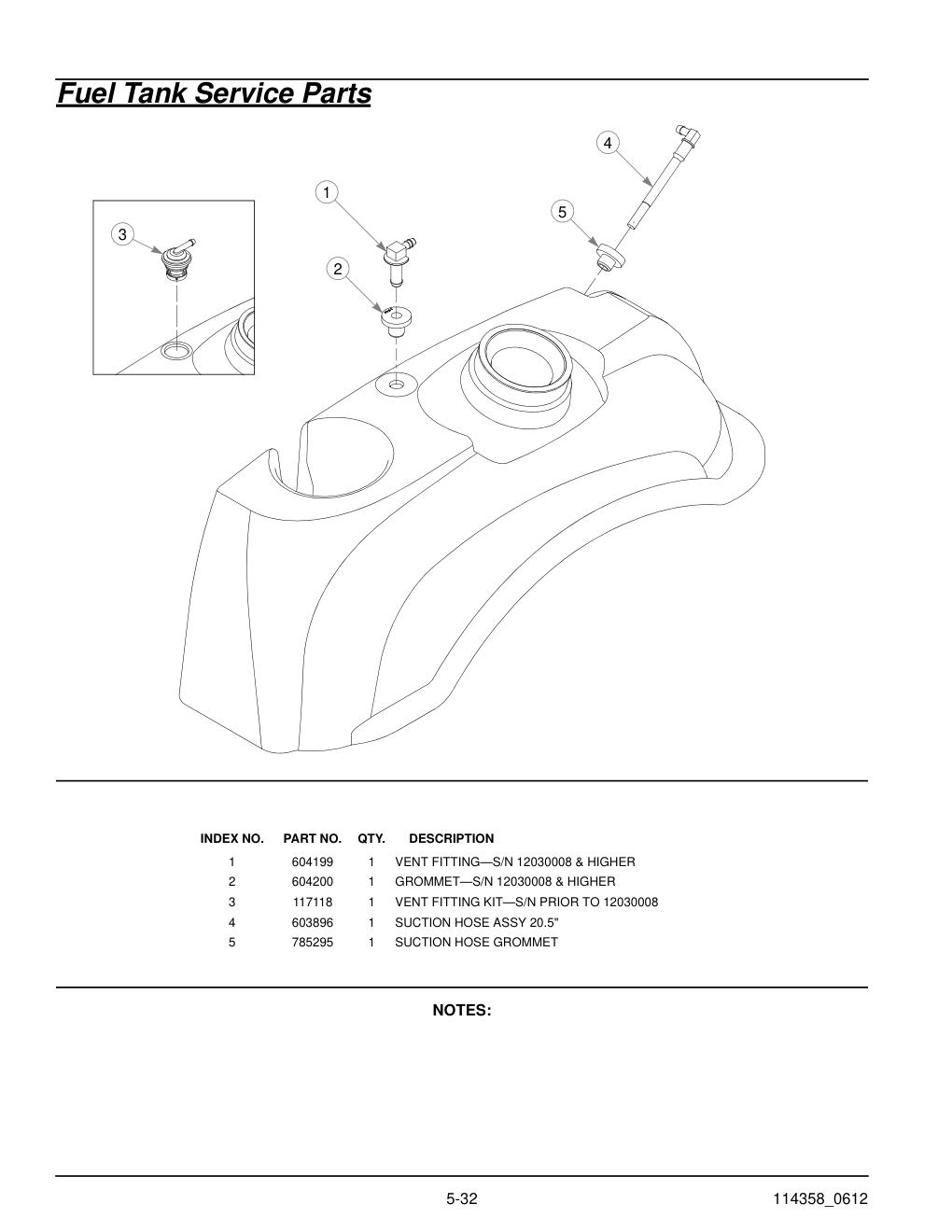 Hustler® Sport Parts Manual - 930198 - Fuel Tank Service Parts diagram